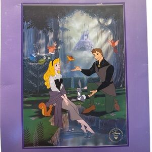Disney Store Sleeping Beauty Aurora & Prince Phillip Commemorative Lithograph